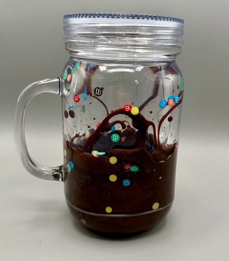 Mason Jar Chocolate Lava w/ M&M's